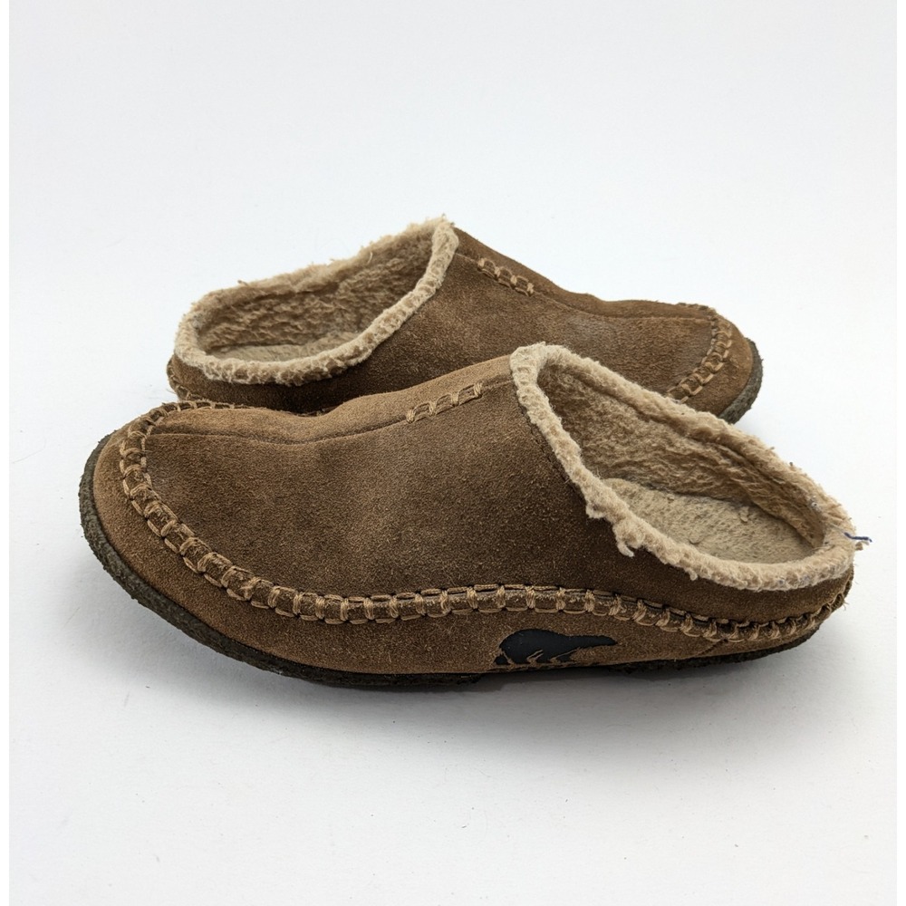 Mens Sorel Brown Leather Slide On Comfort Slides Slippers NM1465-251 Size 9